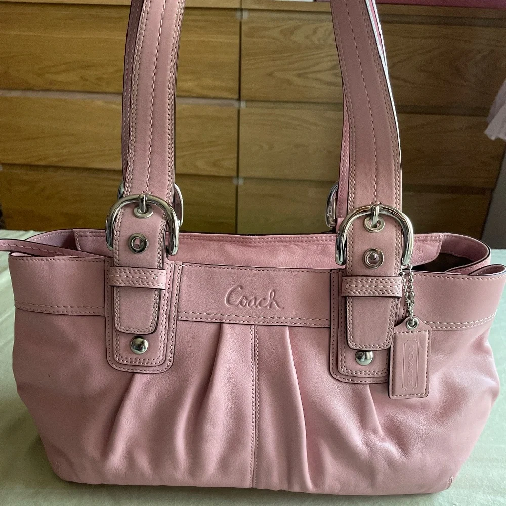 Coach | Bags | Used Coach Soho Pleated Rose Leather Carryall Bag